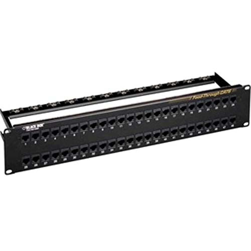 Black Box Cat6 Feed Through Patch Panel   Unshielded, 48 Port