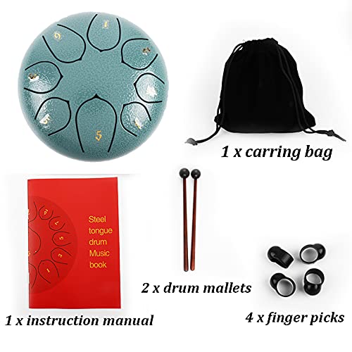 Steel Tongue Drum 6Inch 8 Notes Tongue Drum For Kids Preschool Activities Drum Instrument Steel Tongue Drum