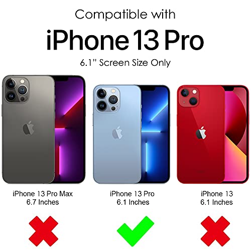 Casus Logo View Compatible With Iphone 13 Pro Case Slim Premium Vegan Leather Classic Luxury Elegant Thin Cover (2021) 6.1'' (Br