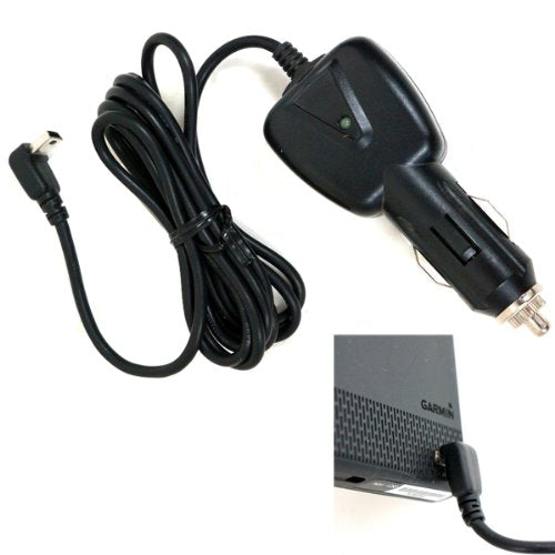 ChargerCity 12v Vehicle Power Cable Car Charger Adapter with L Shape Connect for Garmin DriveAssist DriveLuxe DriveSMart Drive 5