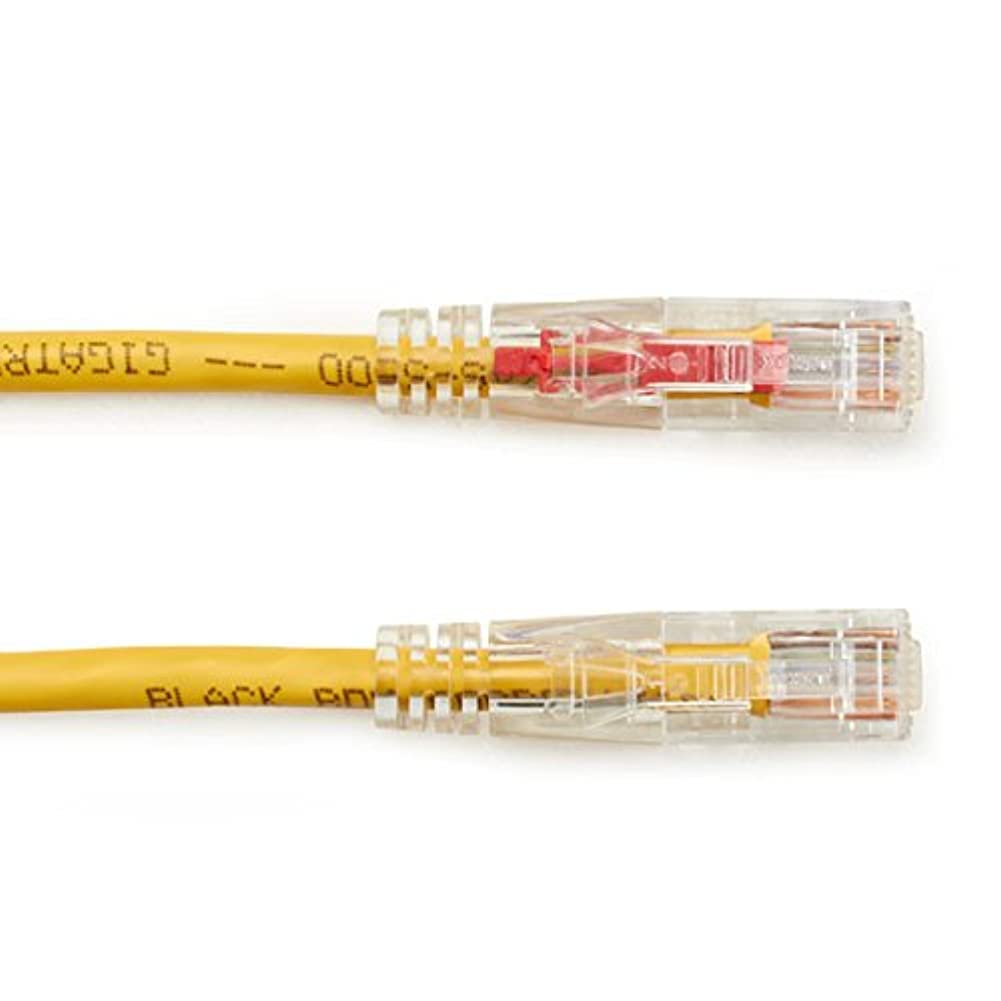 Black Box Gigatrue 3 Cat6 550 Mhz Lockable Patch Cable (Utp), Yellow, 15 Ft. (4.5 M)   15 Ft Category 6 Network Cable For Networ