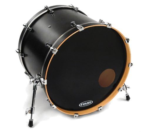 Evans Eq3 Resonant Black Bass Drum Head, 22 Inch