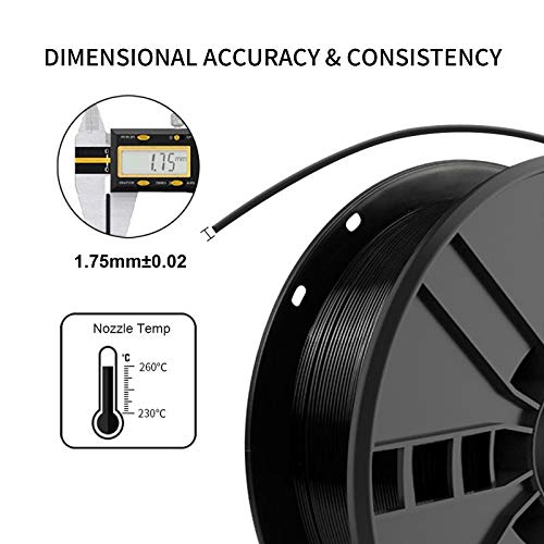 Black + White Petg Filament 1.75Mm, Toughness Enhanced Petg 3D Printer Filament Bundle, Dimensional Accuracy +/  0.02 Mm, 1 Kg(2