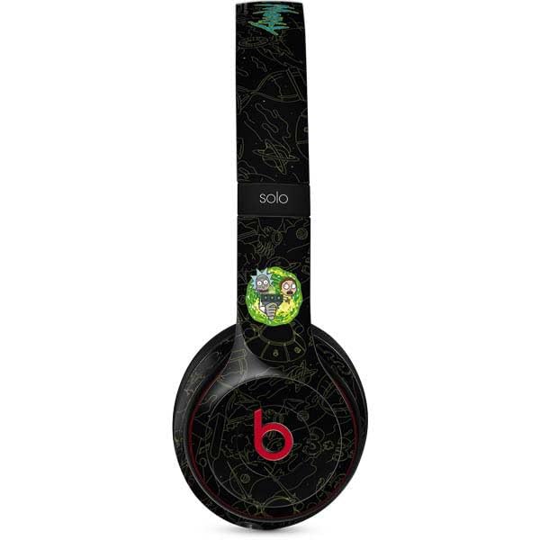 Skinit Decal Audio Skin Compatible With Beats Solo 3 Wireless   Officially Licensed Adult Swim Rick And Morty Portal Travel Desi