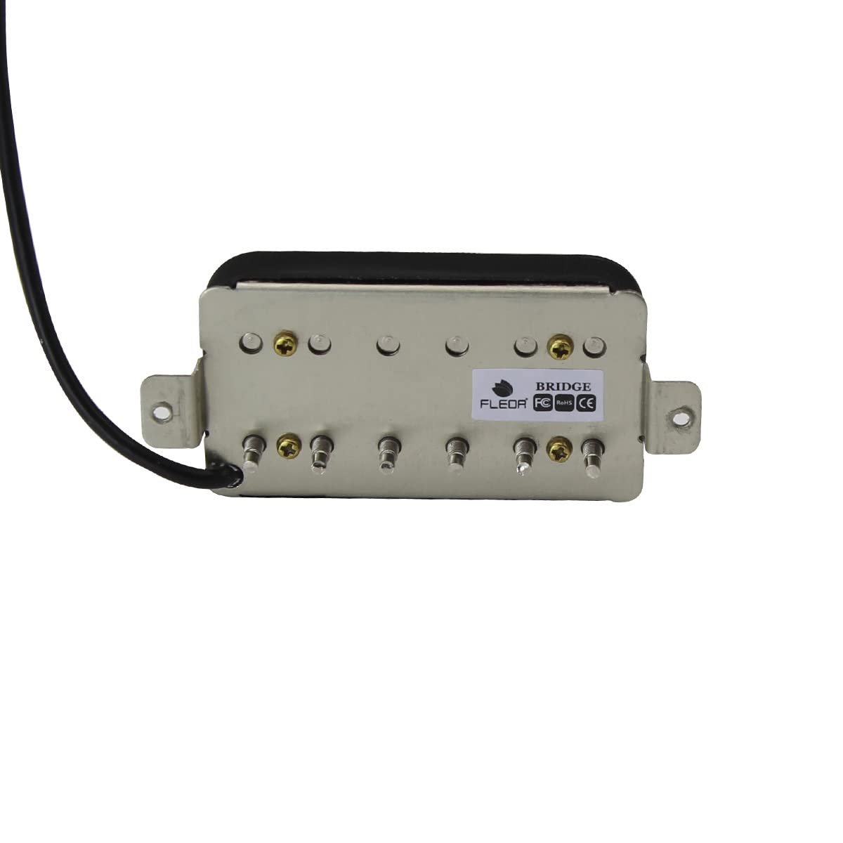 Fleor High Output Alnico 5 Guitar Pickup Black Neck And Bridge Humbucker Pickups Set