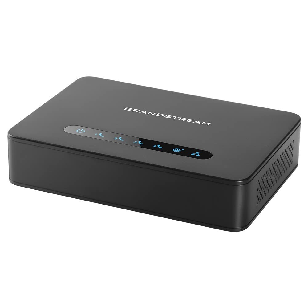 Grandstream Gs-Ht814 4 Port Ata With 4 Fxs Ports And Gigabit Nat Router Voip Phone And Device, Black