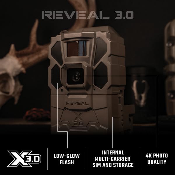 Tactacam Reveal X Gen 3.0 Lte Cellular Trail Camera At&T And Verizon,1080P Fhd Video, Low Glow Ir Led Flash, No Sd Card Required
