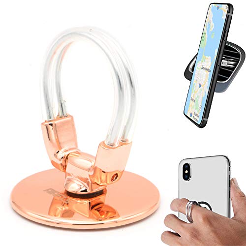 Airfly Phone Finger Ring Holder, 4 In 1, Universal Metal Phone Ring, Table Stand Kickstand, Car Vent Mount, Finger Grip Compatib