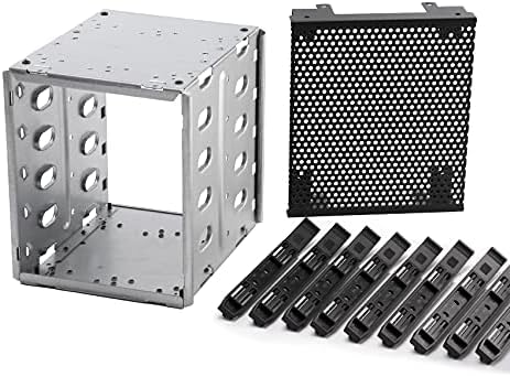 Stainless Steel Hard Drive Cage, 5.25'' To 5X3.5 Rack Sas For Computer, Hard Driver Tray With Fan Space, Hard Drive Cage Adapter