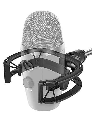Borenbuir Yeti Nano Shock Mount With Pop Filter, Custom Built For Yeti Nano Mic] Anti Vibration Suspension Shock Mount Holder Cl