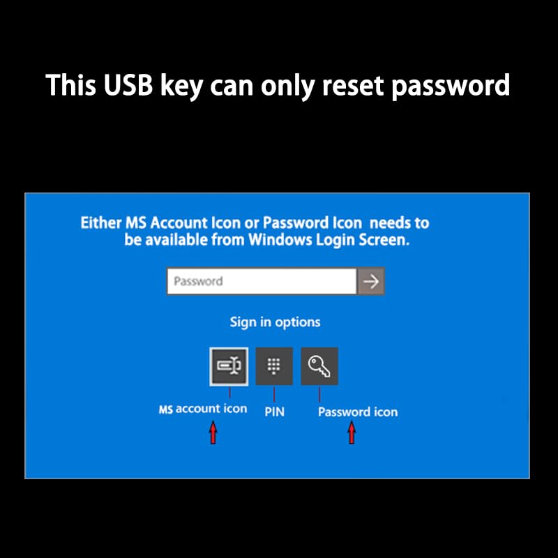 Ezitsol Usb Compatible Password Reset Recovery Boot Key Flash Drive | Compatible With Windows Xp,Vista,7,8.1,10,11,Server | Remo