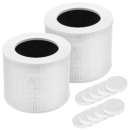 2 Pack Core Mini Rf Filter Compatible With Levoit Core Mini Air Purifie R, 3 In 1 H13 Hepa High Efficiency Activated Carbon Pre 