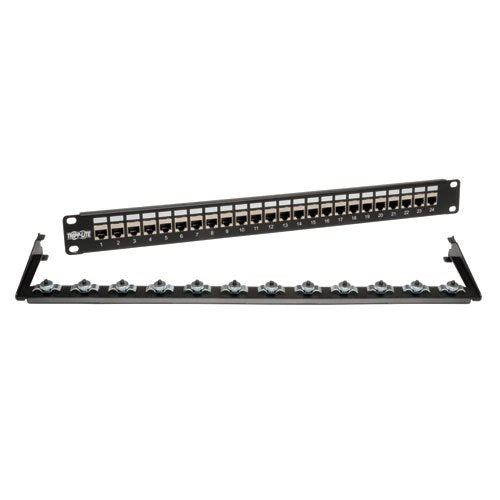 Tripp Lite 24 Port Cat6 / Cat5 Patch Panel Stp Shielded Rj45 Ethernet 1U Rackmount Taa (N254 024 Sh),Black