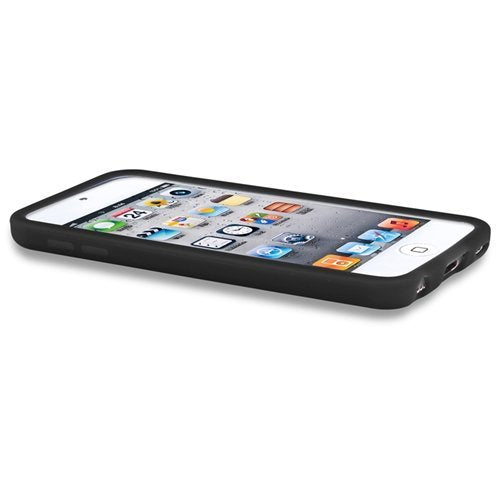 Touch 6 Case/Touch 5 Case, [Black] Soft Rubber Tpu Gel Anti Slip Slim Grip Cover Case For Ipod Touch 7 (7Th Generation) And Compatible With Ipod Touch 6 (6Th Generation)