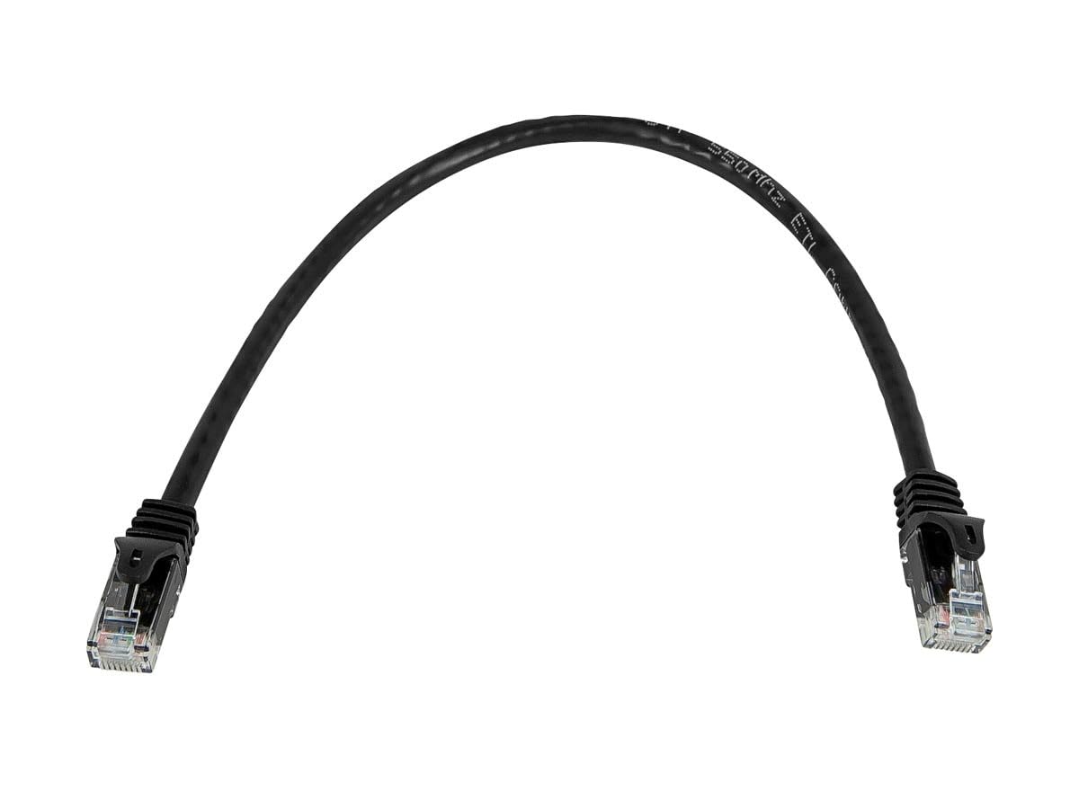 Monoprice Cat6 6In Black 12 Pk Patch Cable Utp 24Awg 550Mhz Pure Bare Copper Snagless Rj45 Flexboot Series Ethernet Cable