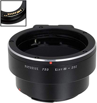 Fotodiox Pro Lens Mount Adapter Compatible with Kiev 88 SLR Lens to Canon EOS (EF, EFS) Mount D/SLR Camera Body  with Gen10 Fo