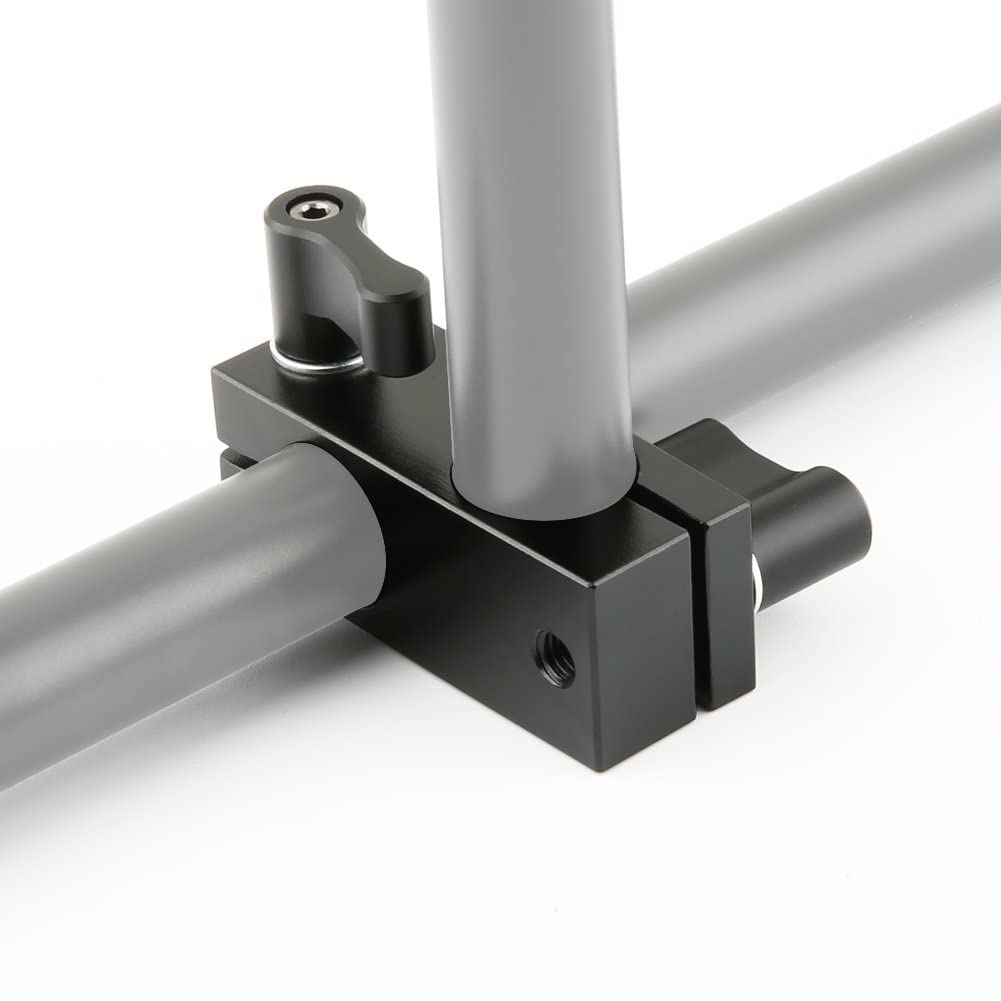 Niceyrig 90 Degree 15Mm Rod Clamp With Adjustable Screws For Camera Support System Shoulder Rig Tripod System, Pack Of 2