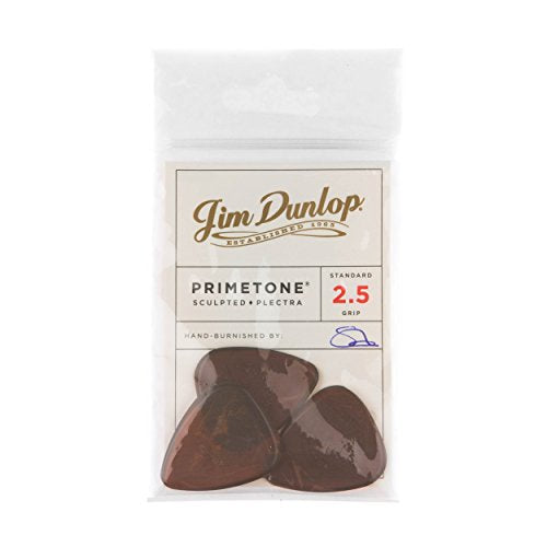 Jim Dunlop Primetone Standard 2.5Mm Sculpted Plectra With Grip 3 Pack (510P2.5)