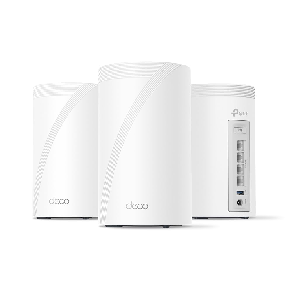 Tp Link Tri Band Wifi 7 Be10000 Whole Home Mesh System (Deco Be63) | 6 Stream 10 Gbps | 4    2.5G Ports Wired Backhaul, 4   Smar