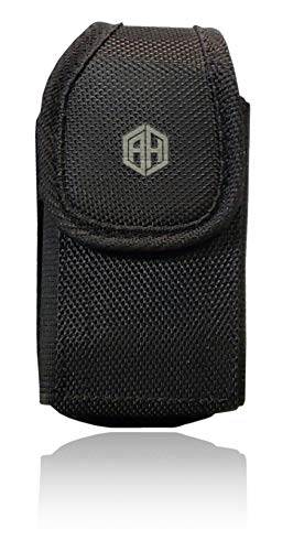 Ah Nylon Flip Phone Case For Men & Women Clip Holster Holder Nylon Belt Case Flip Phone Pouch Hip Belt Cover Fits Kyocera Dura X