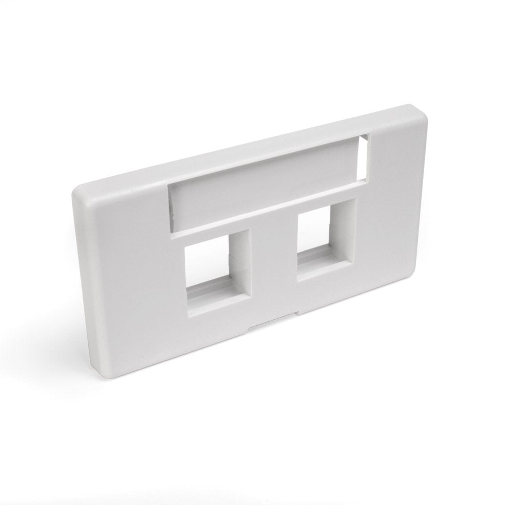 Leviton 49910 Sw2 2 Port Quickport Modular Furniture Faceplate, White