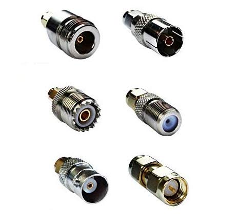 Rtl Sdr Blog Sma Male To Sma M, Bnc F, Type N F, Type F F, Uhf F, Pal F Straight Adapters Kit
