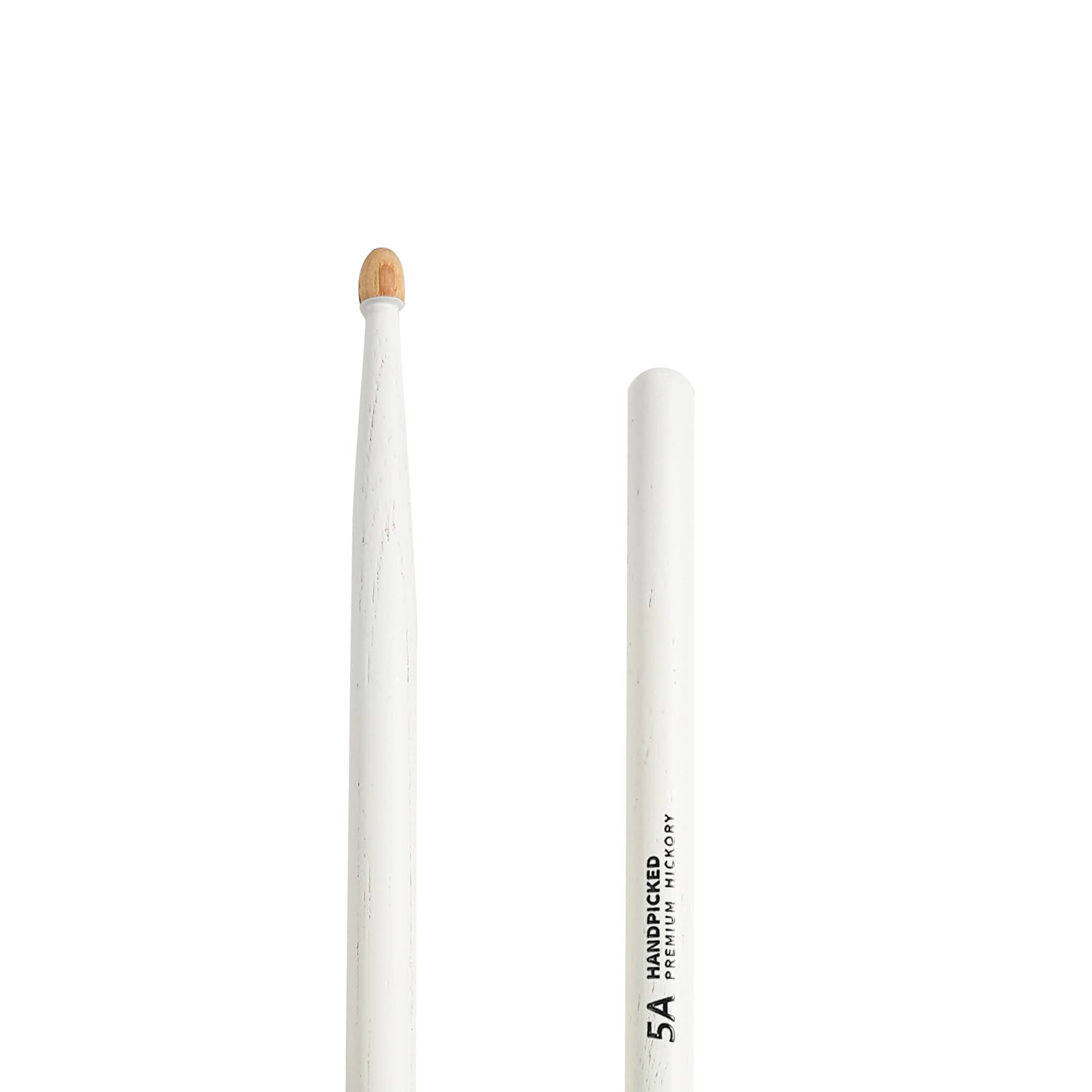 Quigbeats Drum Sticks, Hickory 5A Drumsticks, Drumsticks For Adults & Kids 5A 3 Pairs   White