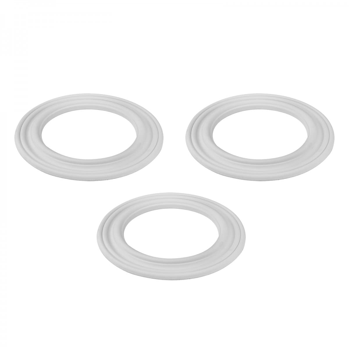 Recessed Ceiling Fan Spot Lighting Trim White Urethane Decorative Concentric Medallion Foam 6.5'' Id X 10.13'' Od Water Resistan