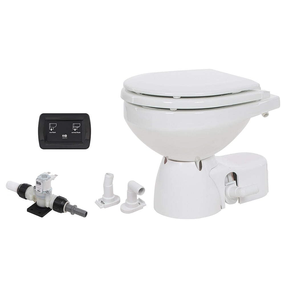 Jabsco Quiet Flush E2 Raw Water Toilet Compact Bowl - 24V - Soft Close Lid,WBHDWB0D3VN3HKM