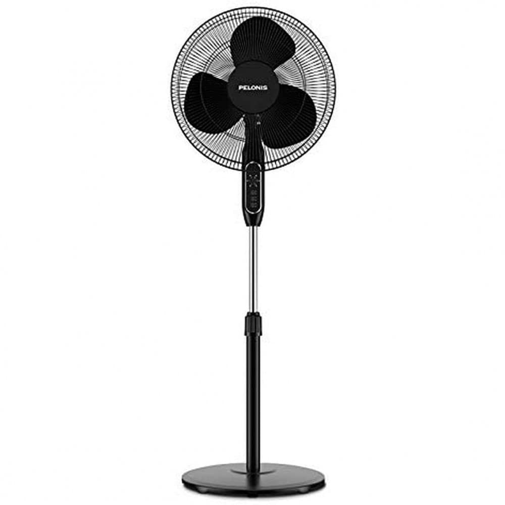 Pelonis 16'' Pedestal Remote Control, Oscillating Stand Up Fan 7 Hour Timer, 3 Speed And Adjustable Height, Pfs40A4Bbb, Supreme