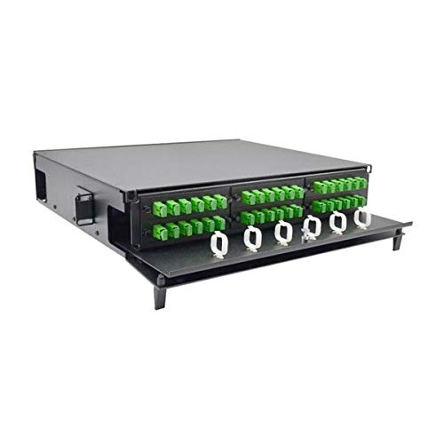 Cablewholesale 2U Fiber Optic Rackmount Enclosure Patch Panel, Holds 6 Lgx Adapter Plates/Cassettes/Modules  (Unloaded), Lexan F