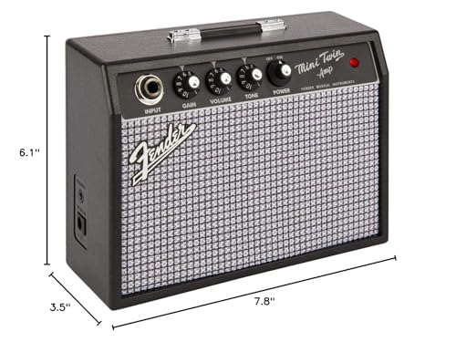 Fender Mini 65 Twin-Amp Electric Guitar Amplifier, Black, With 2-Year Warranty