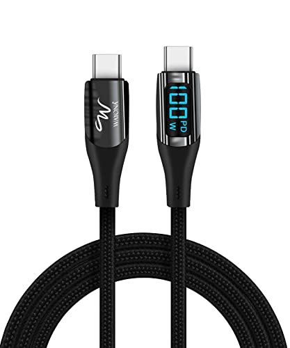 Wayona Usb C To Usb C 100W Led Power Display Type C To C Fast Charging Cable For Iphone 16 Series, Iphone 15 Pro,Macbook, Laptop