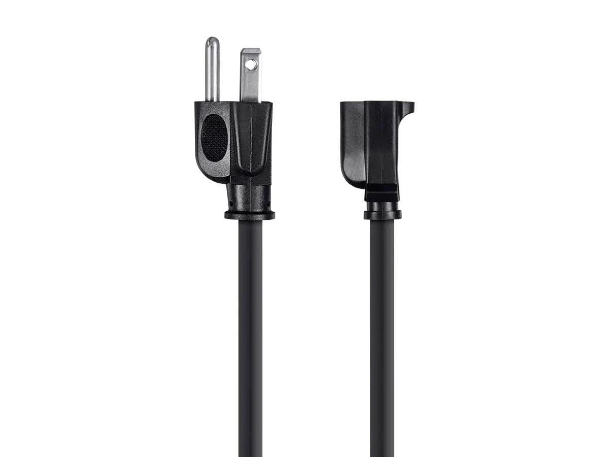 Monoprice 3 Prong Extension Cord   1 Feet   Black (6 Pack) Nema 5 15P To Nema 5 15R, 16Awg, 13A