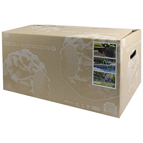 Ilive Outdoor Rock Speaker Pair   Wireless Waterproof Bluetooth Speakers For Patio, Garden, Built For All Seasons With Rechargea