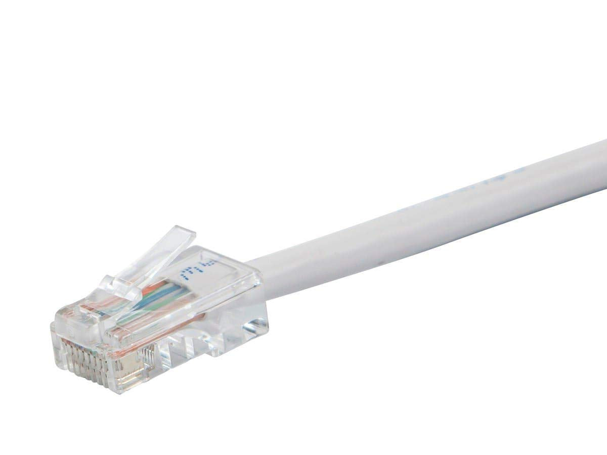 Monoprice Cat5E 3Ft White Patch Cable Utp 24Awg 350Mhz Pure Bare Copper Rj45 Zeroboot Series Ethernet Cable