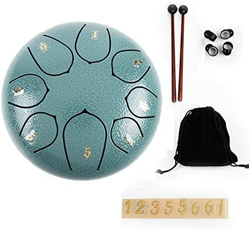Steel Tongue Drum 6Inch 8 Notes Tongue Drum For Kids Preschool Activities Drum Instrument Steel Tongue Drum