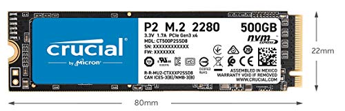 Crucial P2 500Gb 3D Nand Nvme Pcie M.2 Ssd Up To 2400Mb/S   Ct500P2Ssd8