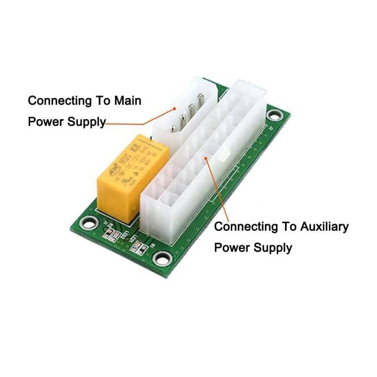 Thsion Dual Psu Connector Multiple Power Supply Adapter Sync Starter Dual Power Supply Connector Molex 4 Pin 2 Pack
