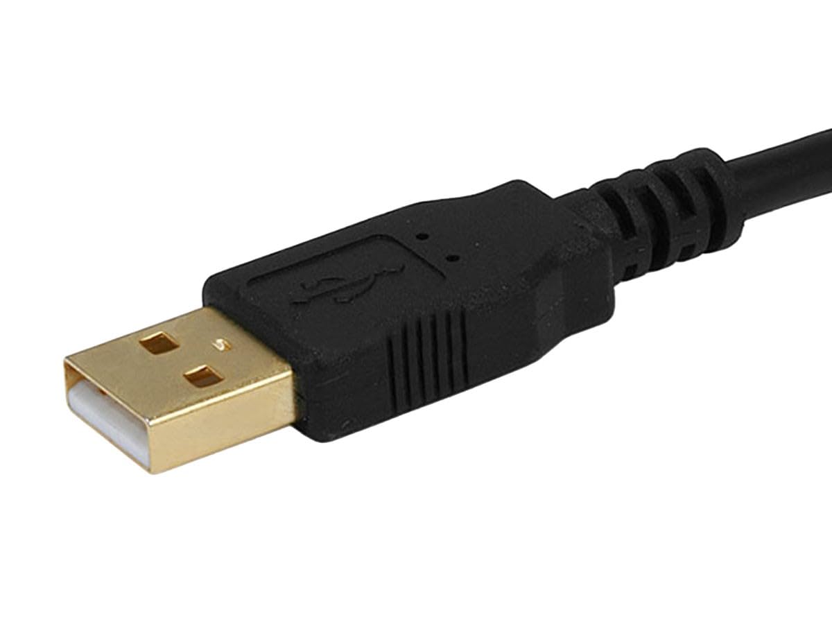 Monoprice Usb A Male To Usb B Male 2.0 Cable   28/24Awg, Shielded, Gold Plated, 15 Feet, Black