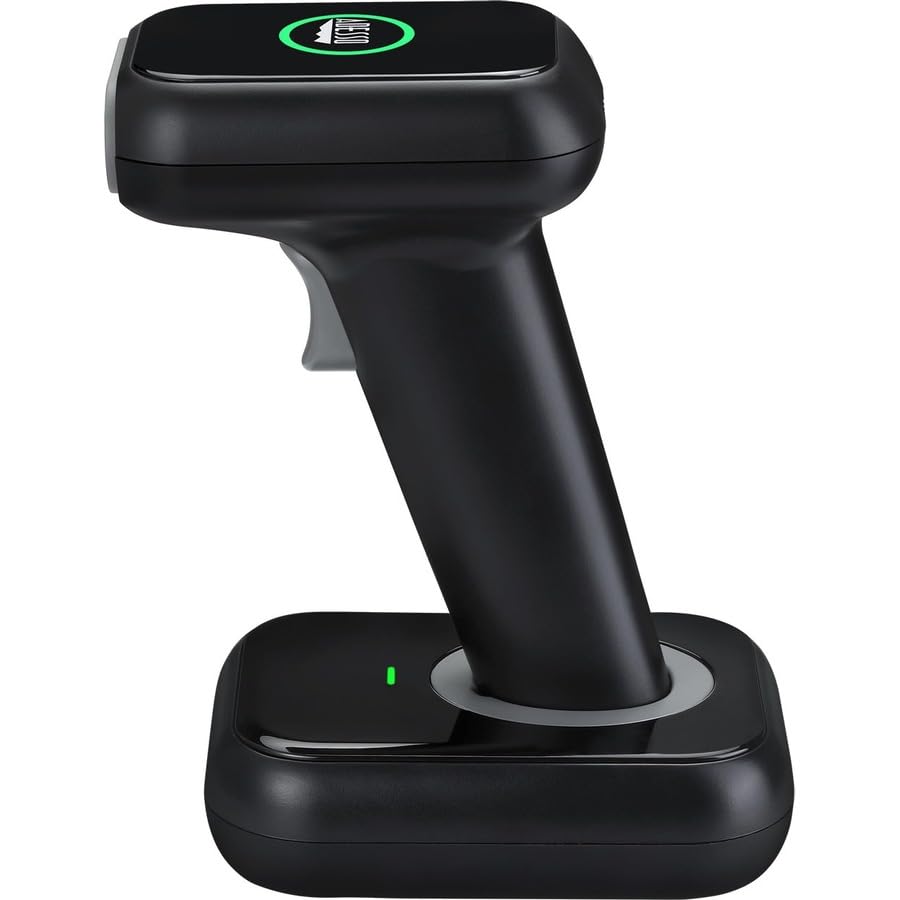 Adesso Nuscan 2700R Wireless Barcode Scanner With Charging Cradle - High-Speed 2D Scanning Engine, 120 Fps, 2.4Ghz Rf Wireless T