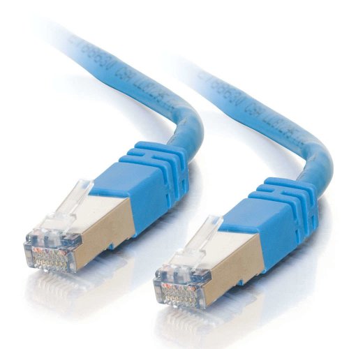 C2G 28707 Cat5E Cable   Snagless Shielded Ethernet Network Patch Cable, Blue (100 Feet, 30.48 Meters)