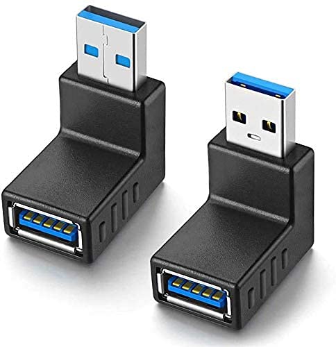 Urwoow Super Speed Usb 3.0 Adapter Converter Coupler Connector 90 Degree Male To Female Combo Vertical (Up And Down Angle)