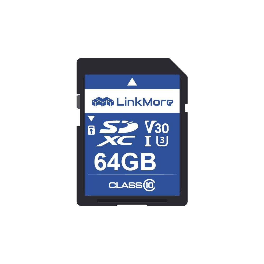 Linkmore Sd Card 64Gb Compatible With Camera, Pc, Uhs I, U3, V30, Class 10, Read Speed Up To 90Mb/S, Write Speed Up To 50Mb/S
