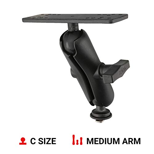 Ram Mounts Track Ball Marine Electronic Mount Ram-111B-354-Tra1U With Medium Arm Compatible With Garmin, Lowrance, Humminbird +
