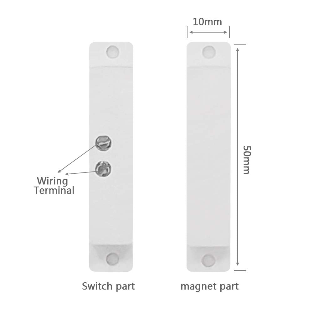 Gagalor 4 Sets Nc Wired Door Alarm Magnetic Contact Sensor With Double Side Tape
