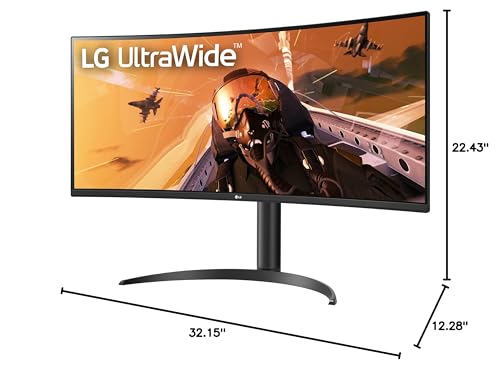 LG UltraWide 34-Inch Curved QHD Monitor 34WQ73A-B, IPS, HDR 10, USB Type-C, Black
