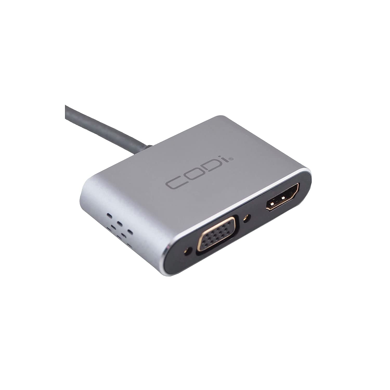CODi 4-in-1 USB-C Display Adapter HDMI VGA USB-C PD USB-A 3.0 A01063 CNC Aluminum