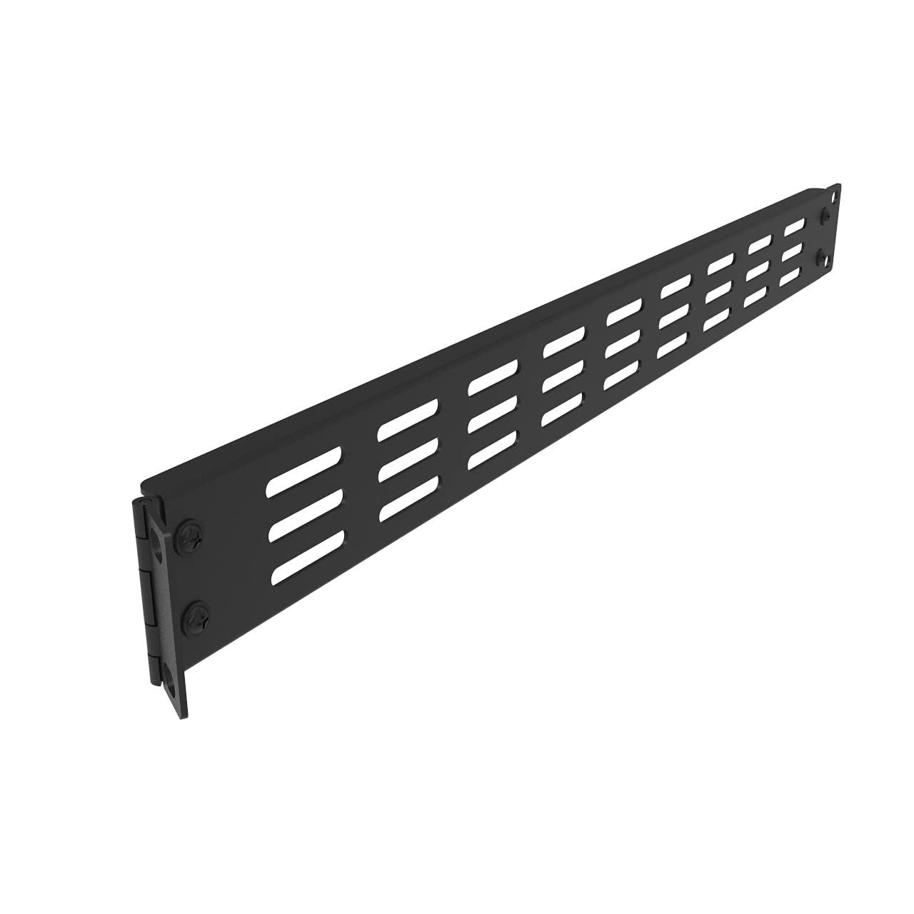 Jingchengmei 1U Hinged Blank Panel   Slot Vented Server Rack Panel For 19 Inch Network Cabinet Or Server Rack Enclosure Black (1Uvbphn, Black)