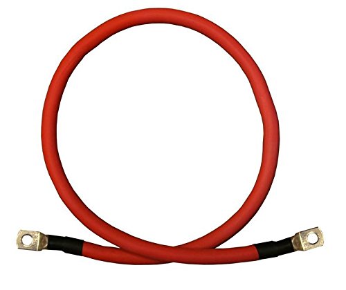 4/0 Awg Gauge Red + Black Pure Copper Battery Inverter Cables Solar, Rv, Car, Boat 5 Feet 5/16 In Lugs